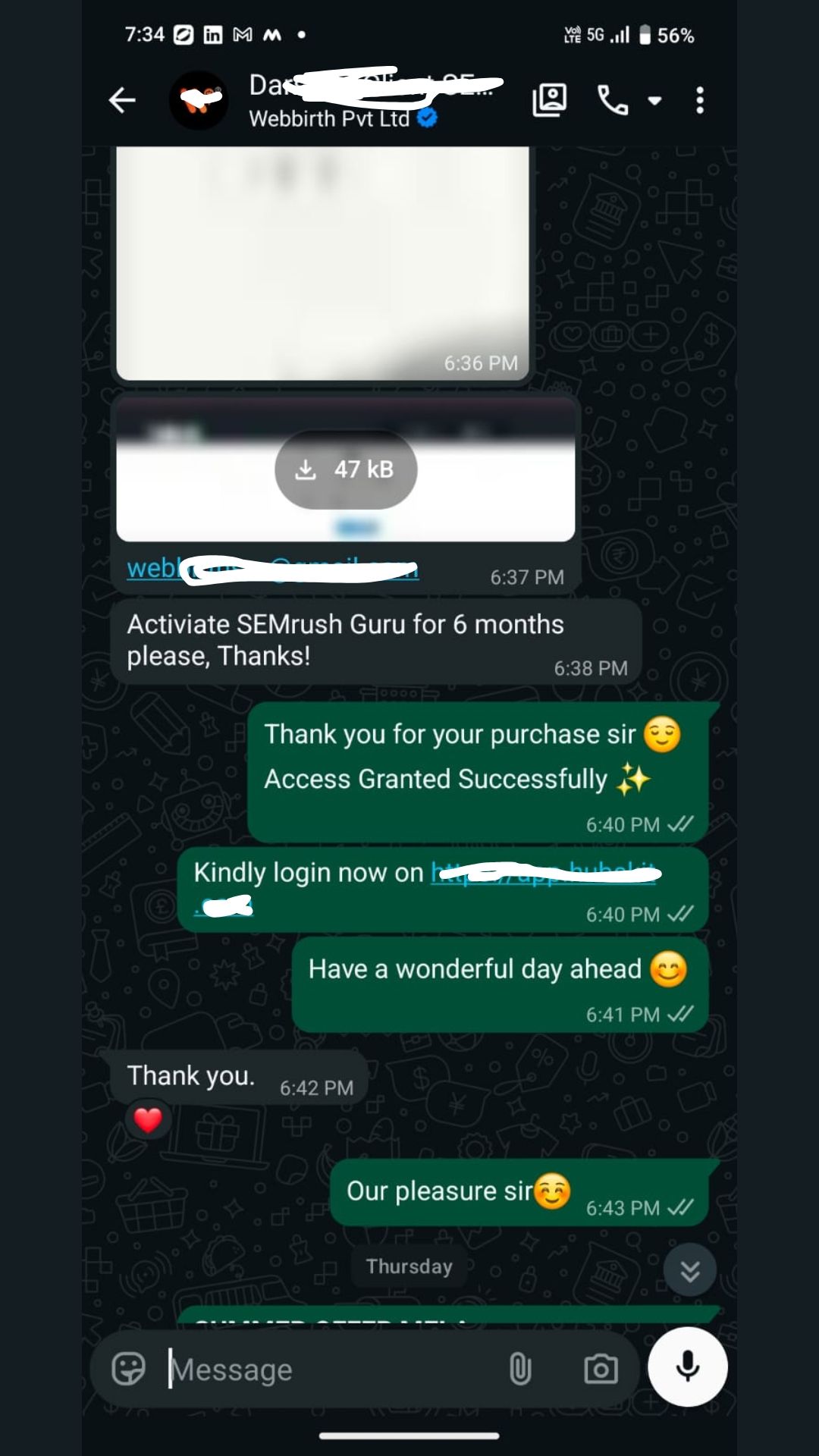 Client feedback 6