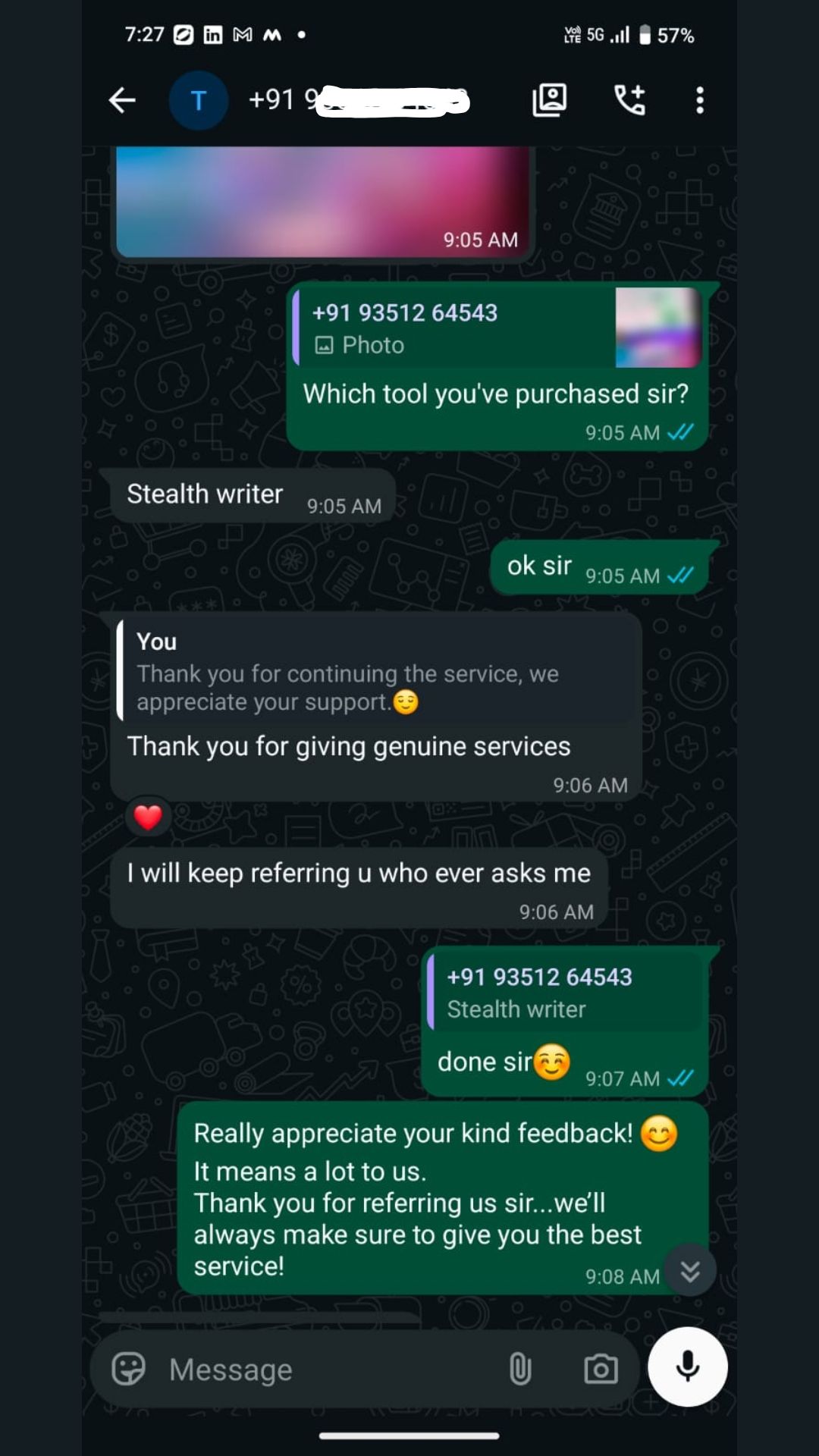 Client feedback 2