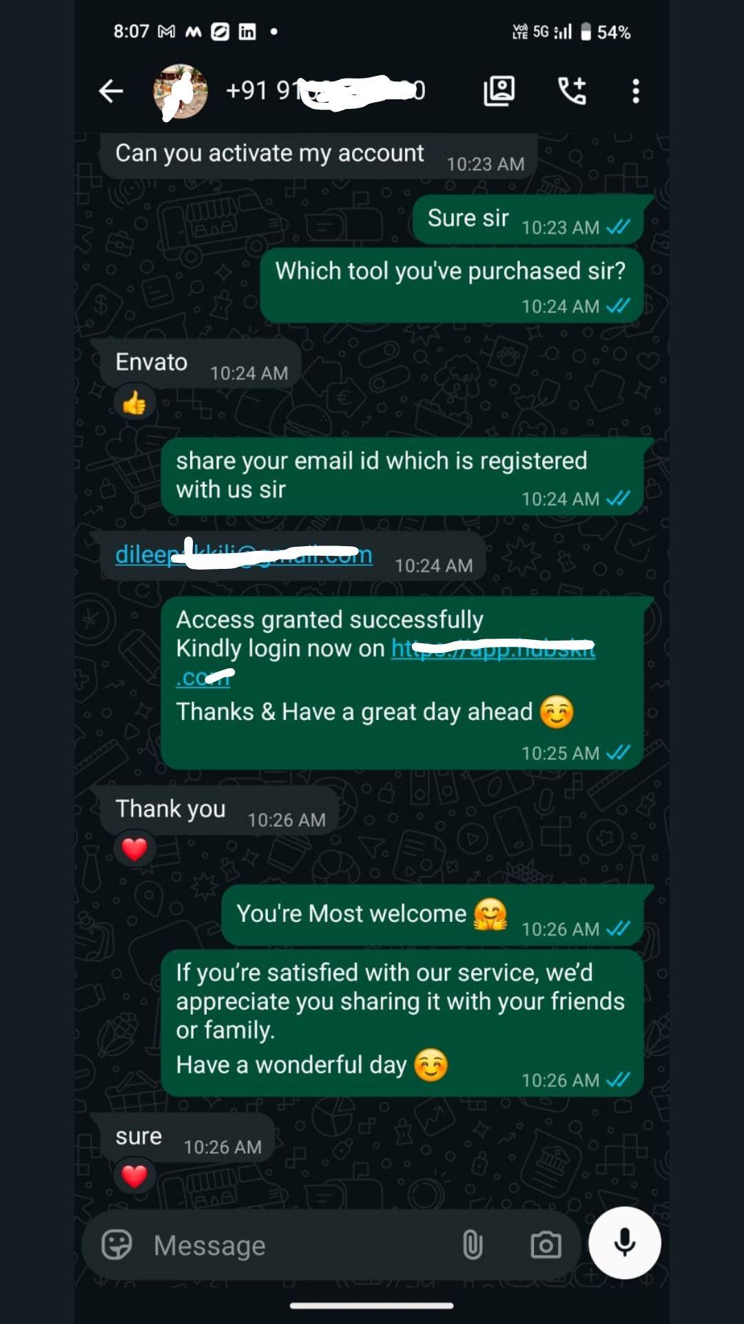 Client feedback 8