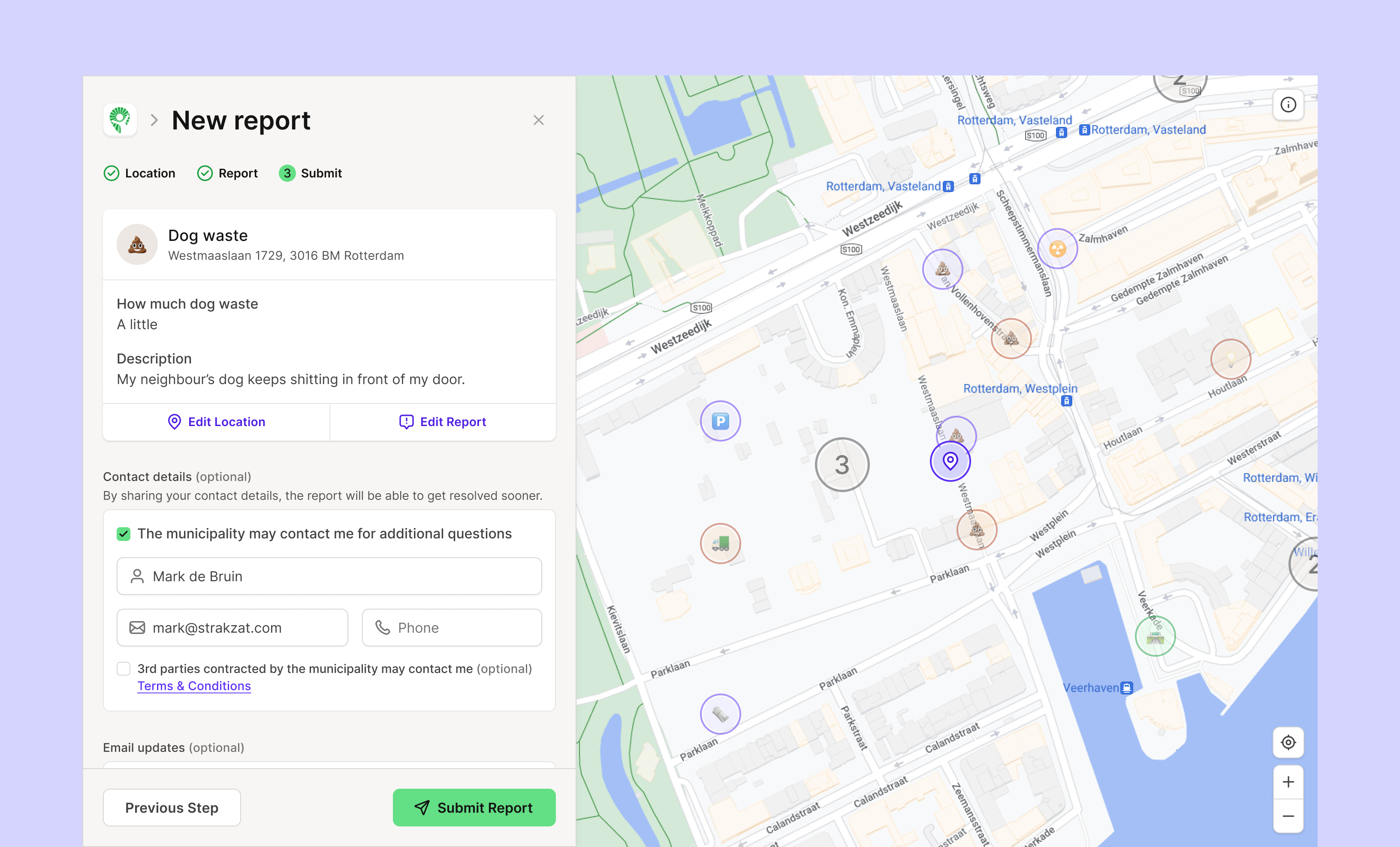 BuitenBeter summary of report before submitting to municipality