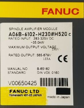 A06B-6102-H230#H520 | FANUC Spindle Amplifiers A06B-6102-H230#H520 | FANUC Spindle Amplifiers
