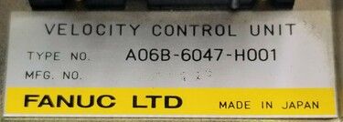 Centralina Di Velocit&agrave; FANUC A06B-6047-H003 | Usata In Buone Condizioni | 3 Pezzi Disponibili