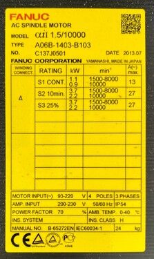 A06B-1403-B103 | FANUC AC Motors A06B-1403-B103 | FANUC AC Motors