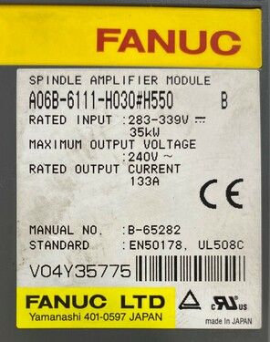 FANUC A06B-6111-H030#H550 | In Stock Ships Overnight FANUC A06B-6111-H030#H550 | In Stock Ships Overnight