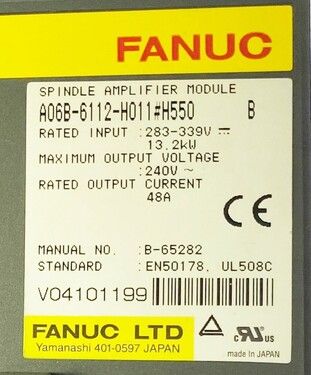 A06B-6112-H011#H550 | FANUC Spindle Amplifiers