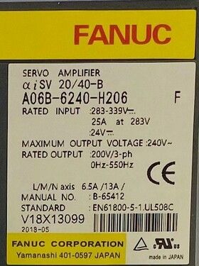 A06B-6240-H206 | FANUC Servo Amplifiers A06B-6240-H206 | FANUC Servo Amplifiers