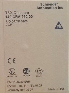 Module D'entrée/sortie SCHNEIDER AUTOMATION TSX QUANTUM 140 CRA 932 00 - Occasion Fonctionnel