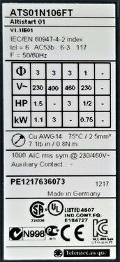 ATS01N106FT  Schneider Electric AC Motors