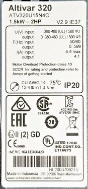 Variateur Schneider Electric ATV320U15N4C - Neuf D'origine, Fabriqué En France