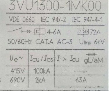 Interruttore Siemens 3VU1300-1MF00 Interruttore Di Protezione Del - Foto 5
