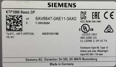 pupitre siemens 6AV6 647-0AE11-3AX0