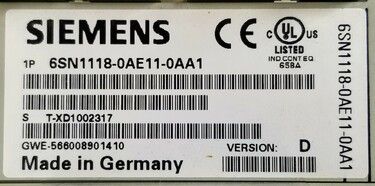 Siemens Simodrive 6SN1118-0AE11-0AA1 Steuerkarte – Gebraucht, Geprüft (Versand über Nacht Möglich)
