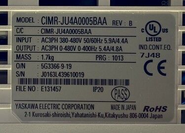 CIMR-JU4A0005BAA | Yaskawa AC Drives CIMR-JU4A0005BAA | Yaskawa AC Drives