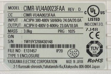 CIMR-VU4A0023FAA | Yaskawa AC Drives