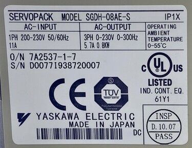 SGDH-08AE-S | Yaskawa AC Drives