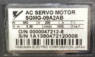 SGMG-09A2AB | Yaskawa AC Motors