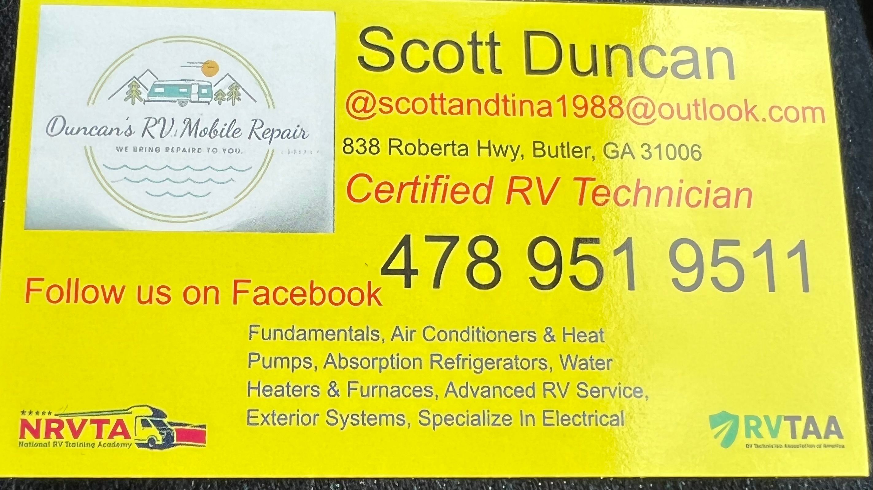 Duncan’s RV Mobile Repair, LLC