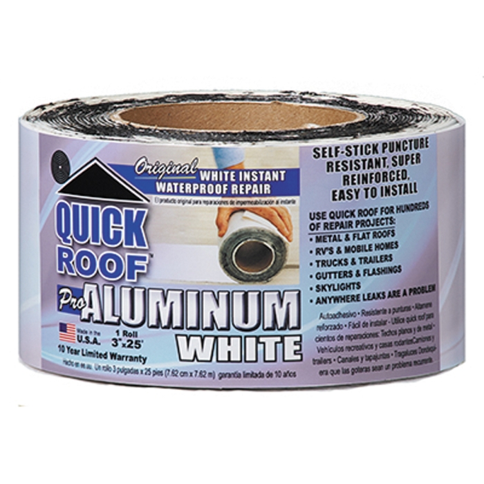 QUICK ROOF REPAIR 3" X 25' - WHITE ALUMINUM