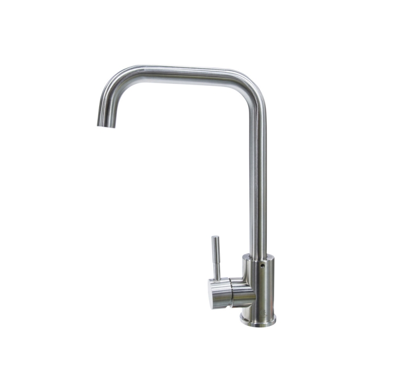 Square Gooseneck Faucet - Stainless Steel