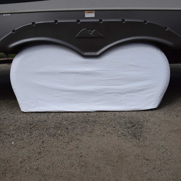 Double Axle Tyre Gard - 27-29" White