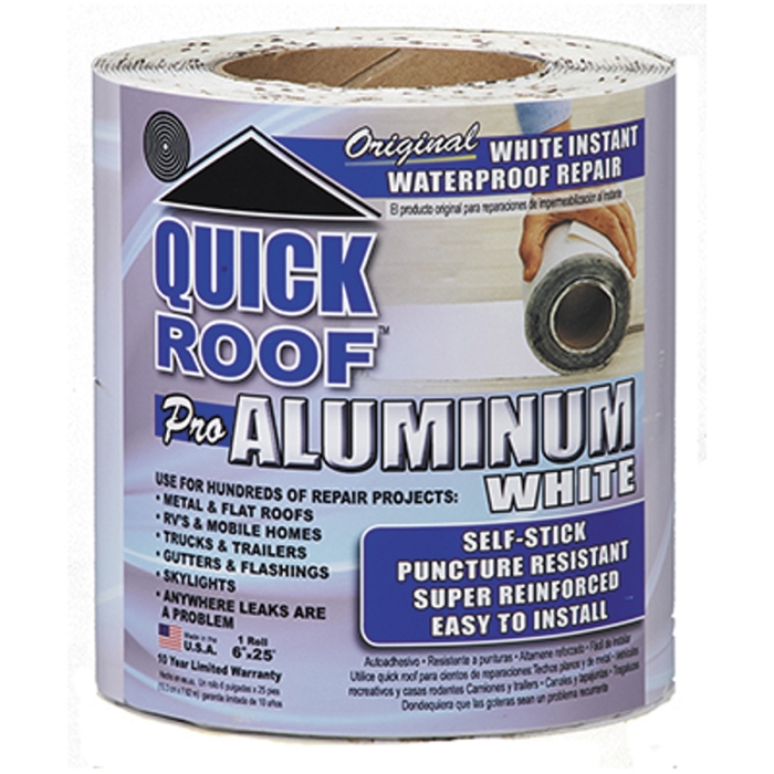 QUICK ROOF REPAIR 6" X 25' - WHITE ALUMINUM