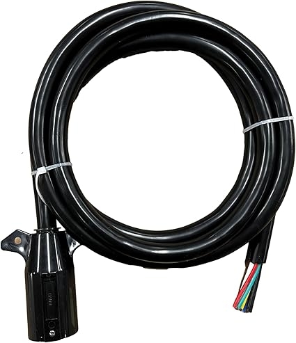 7 Way Molded Trailer End w/ 8' Cable
