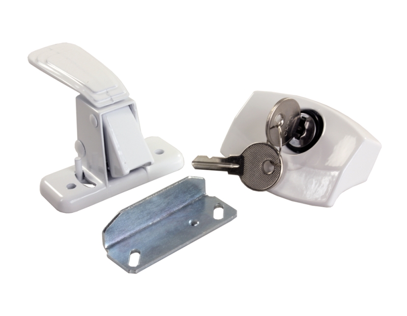 Camper Door Latch - White