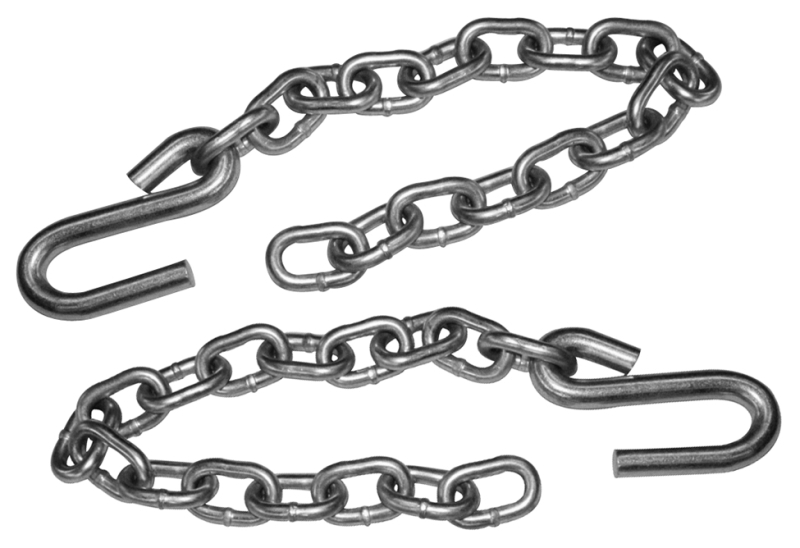 TRAILER SAFETY CHAINS PAIR 1/4" X 31"  W/ S - HOOKS