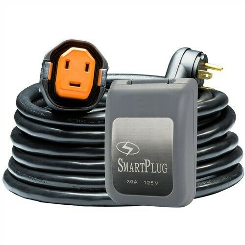 30 Amp - RV Kit - 30' Dual Config Black Cordset with Gray Power Inlet