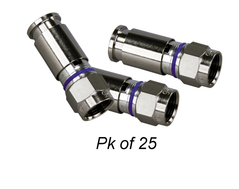 Hd/ sat rg6 compression fitting