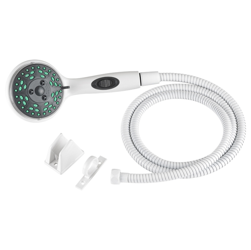 Premium RV Hand Held Shower Wand & Hose Kit - White