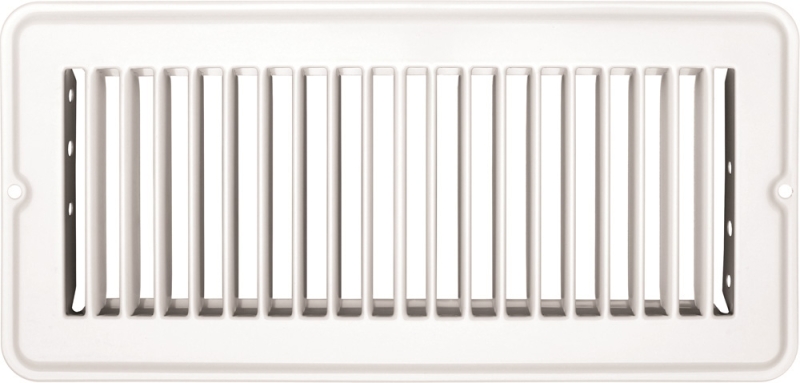 Vent Register  White Metal  Undampered  4" x 10"