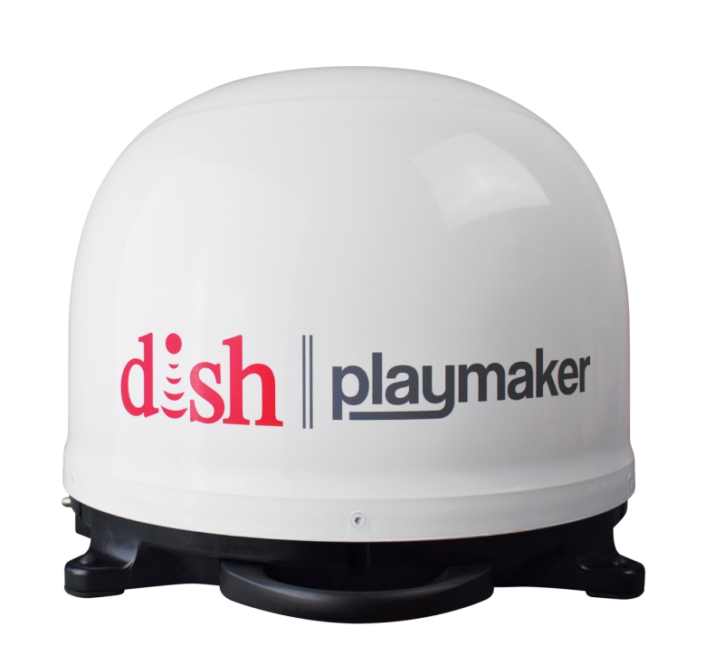 Dish Playmaker Portable Automatic Satellite w/Receiver - White