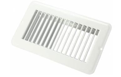 Metal Floor Register  Undampered - 4" X 8" - White