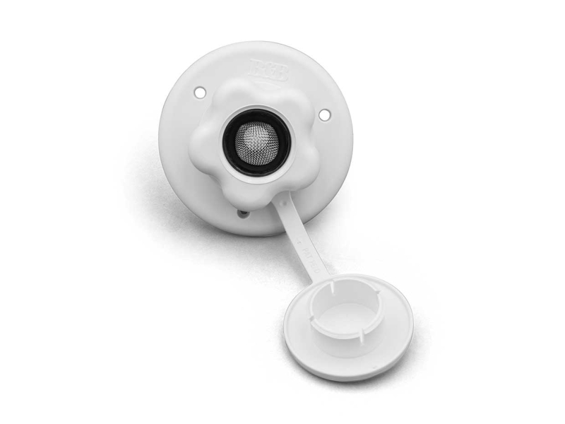 Flusher Water Flange w/Plastic Valve