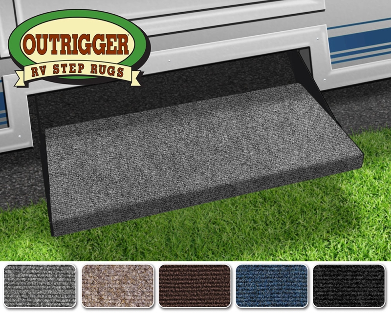 23" Wide Outrigger RV Step Rug - CASTLE GRAY
