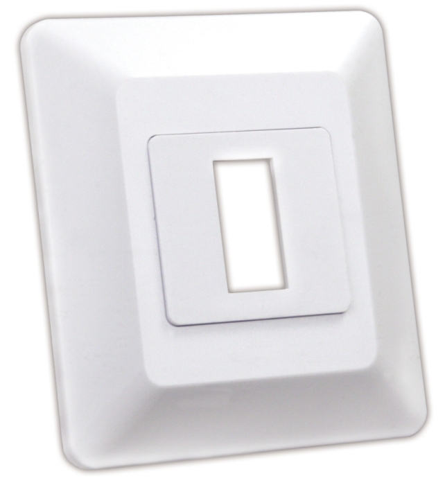 Single switch base & bezel - White