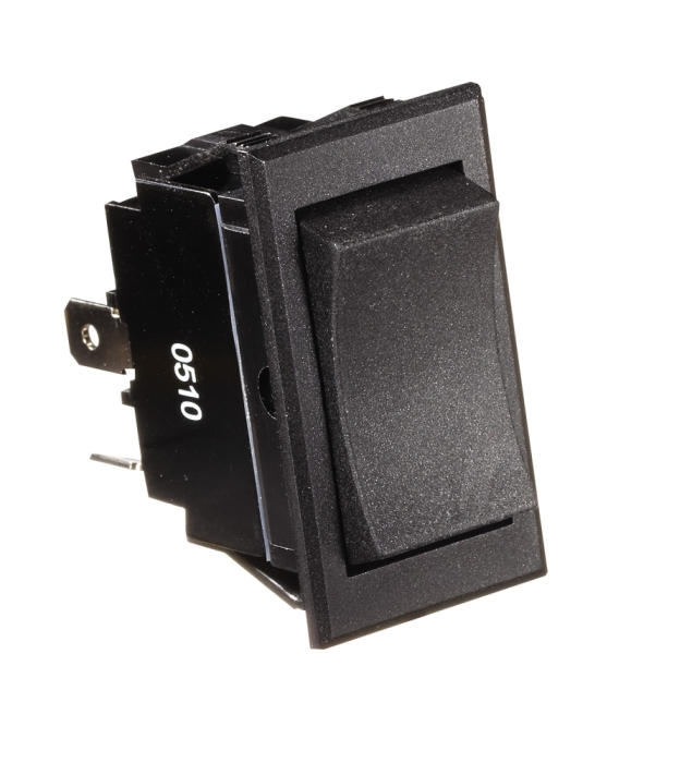 Rocker Switch  Black Mom On/Off Mom On DPDT