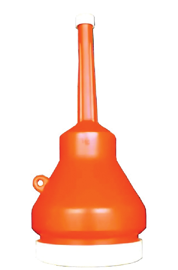 CAPPED FUNNEL ONE PINT 9-1/2" - ORANGE
