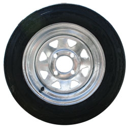 TIRE AND WHEEL ECO TRAIL BIAS PLY 4.80 X 12 LRC; GALVANIZED SPOKE 4 HOLE