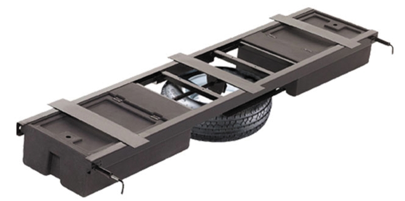 UNDER CHASSIS DOUBLE WITH SPARE TIRE CARRIER 99.5"