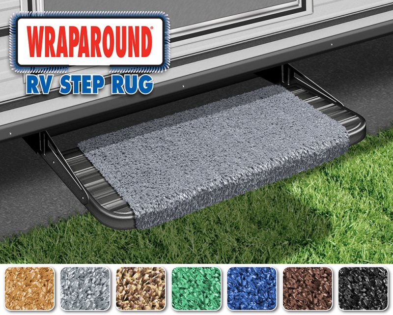 18" Wraparound RV Step Rug - STONEGRAY