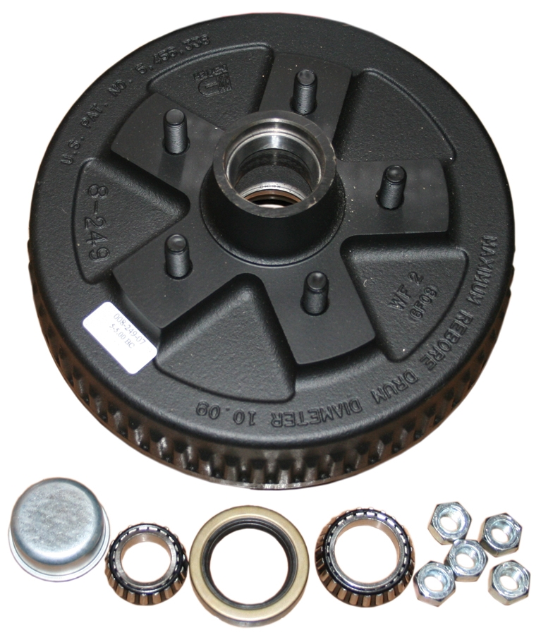 HUB AND DRUM - FOR 10 INCH X 2-1/4 INCH ELECTRIC BRAKES - 4-1/2 INCH BOLT PATTERN