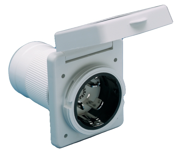 POWER INLET 50 AMP POWER 125/250V WATERTIGHT EASY LOCK SYSTEM