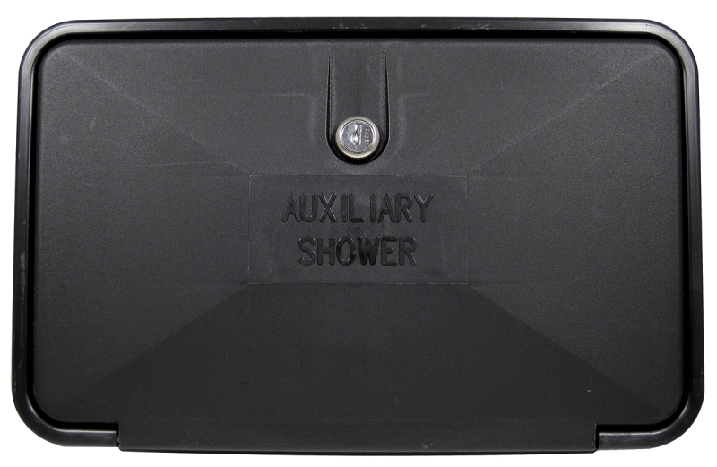 Exterior Shower Door With Lock and Key - Black