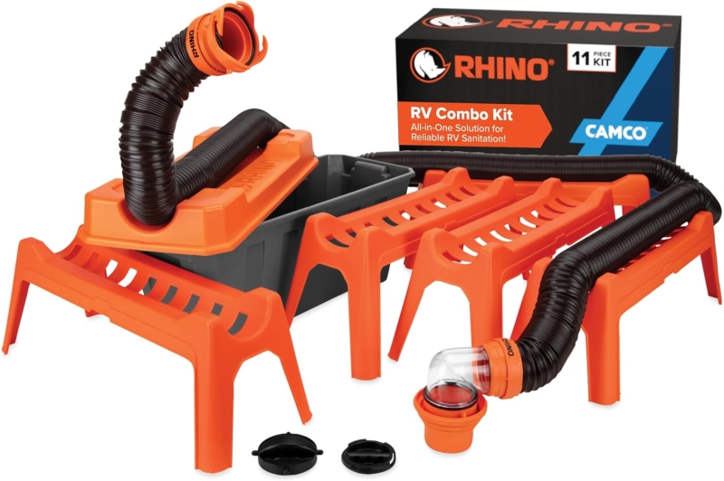 Camco Rhino Ultimate 20' RV Sewer Hose Kit -- All-in-One Sewer Hose Solution