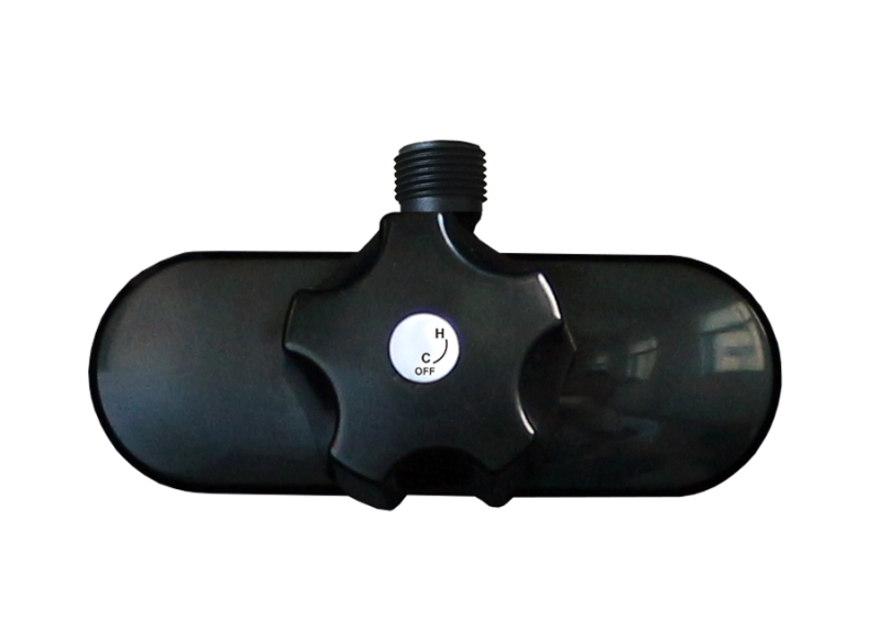 Single Lever Valve Only For Outside Shower Box 4 Inch Black