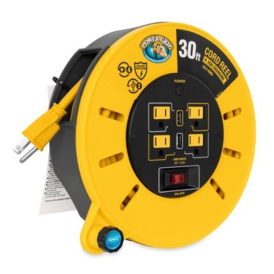 PowerGrip Extension Cord Reel 30'