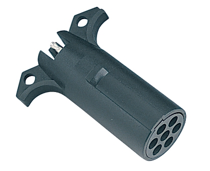 CONNECTOR ADAPTER 7 ROUND TO 4 FLAT ONE PIECE MOLDED
