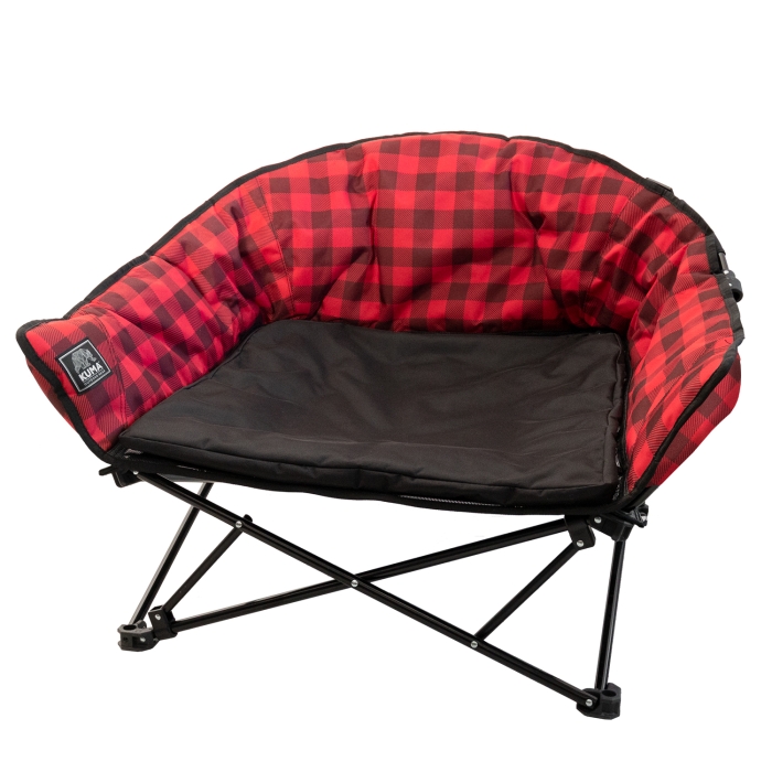 Lazy Bear Dog Bed Red Plaid